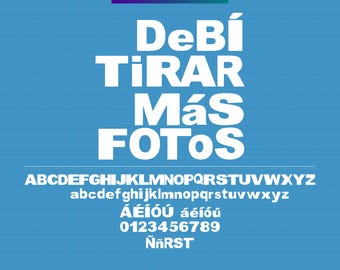 DTMF Font, Tipografia DTMF, Debi Tirar Mas Fotos Font, Puerto Rico Font, OTF File