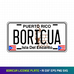 Placa de Porto Rico, Placa de Boricua, Porto Rico Svg, Porto Rico Png, Bandeira de Porto Rico, Boricua Designs, Sublimação Png