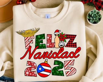 Feliz Navidad PNG | Spanish Christmas PNG | Navidad 2025 PNG | Feliz Navidad Sublimation | Holiday Digital Download