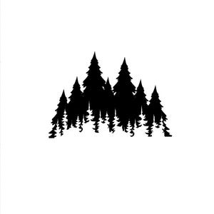 Pine tree forest vinyl decal