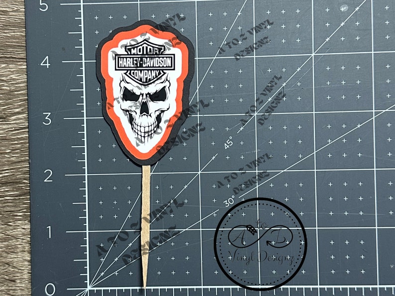 Harley Davidson Cupcake Toppers Etsy