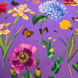Exklusiver Designer Blumen Baumwoll-Popeline, Luxus Italienische Stoffe Meterware.