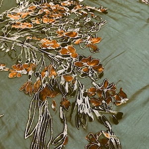 Metallic Silk Devore Fabrics in Two Color Combinations, Luxury Italian Fabric by Yards.