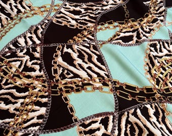 Animal Print Cotton Fabric: Italian Luxury Dressmaking Material