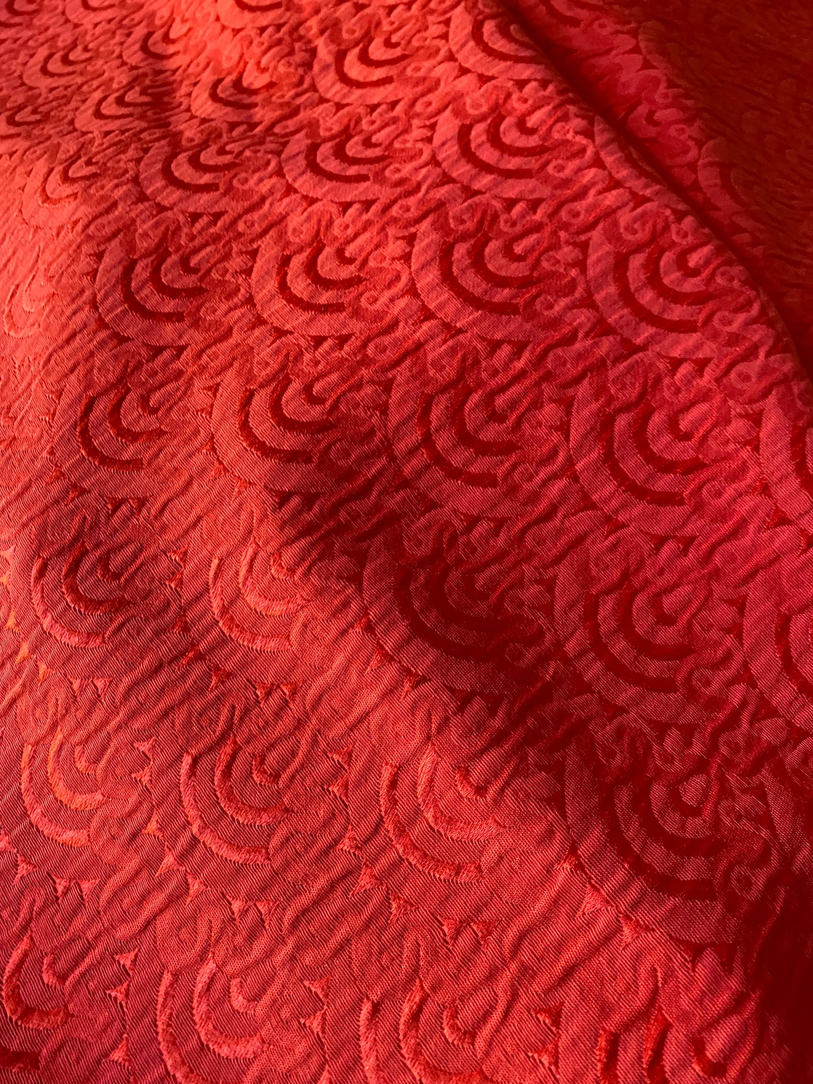 Scarlet Jacquard Fabric Italian Fabric by Yard Price is for Etsy