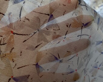 Lichtgewicht gebloemde zijde viscosestof - Italiaanse print op maat gesneden