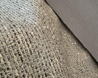 Tejido de tweed de diseño con forro interior Fuseline, tejido italiano de lujo cortado a medida, tejidos exclusivos.