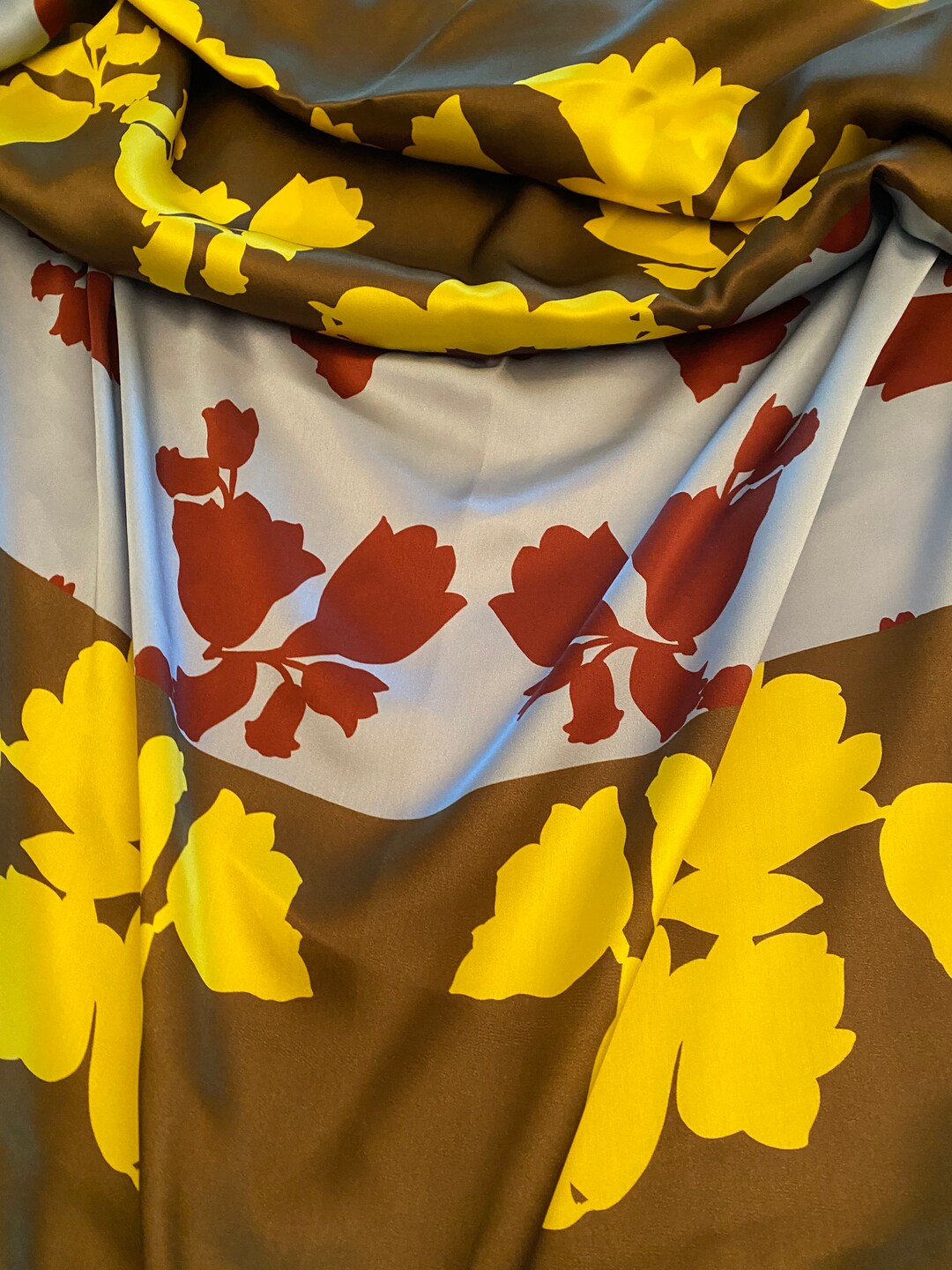 Silk Floral Fabric Panel Italian Fabric by Panel Price is Etsy