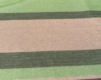 Italian Striped Jersey Knit Fabric with Lurex