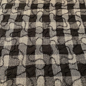 Wool/Viscose Embroidered Stretch Fabric, Luxury Italian Fabric by Yard.