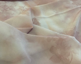 Rose Print Silk Georgette Fabric: Italian Designer Material