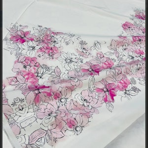 100% Cotton Poplin Panel, Luxury Italian Fabric by Panel.
