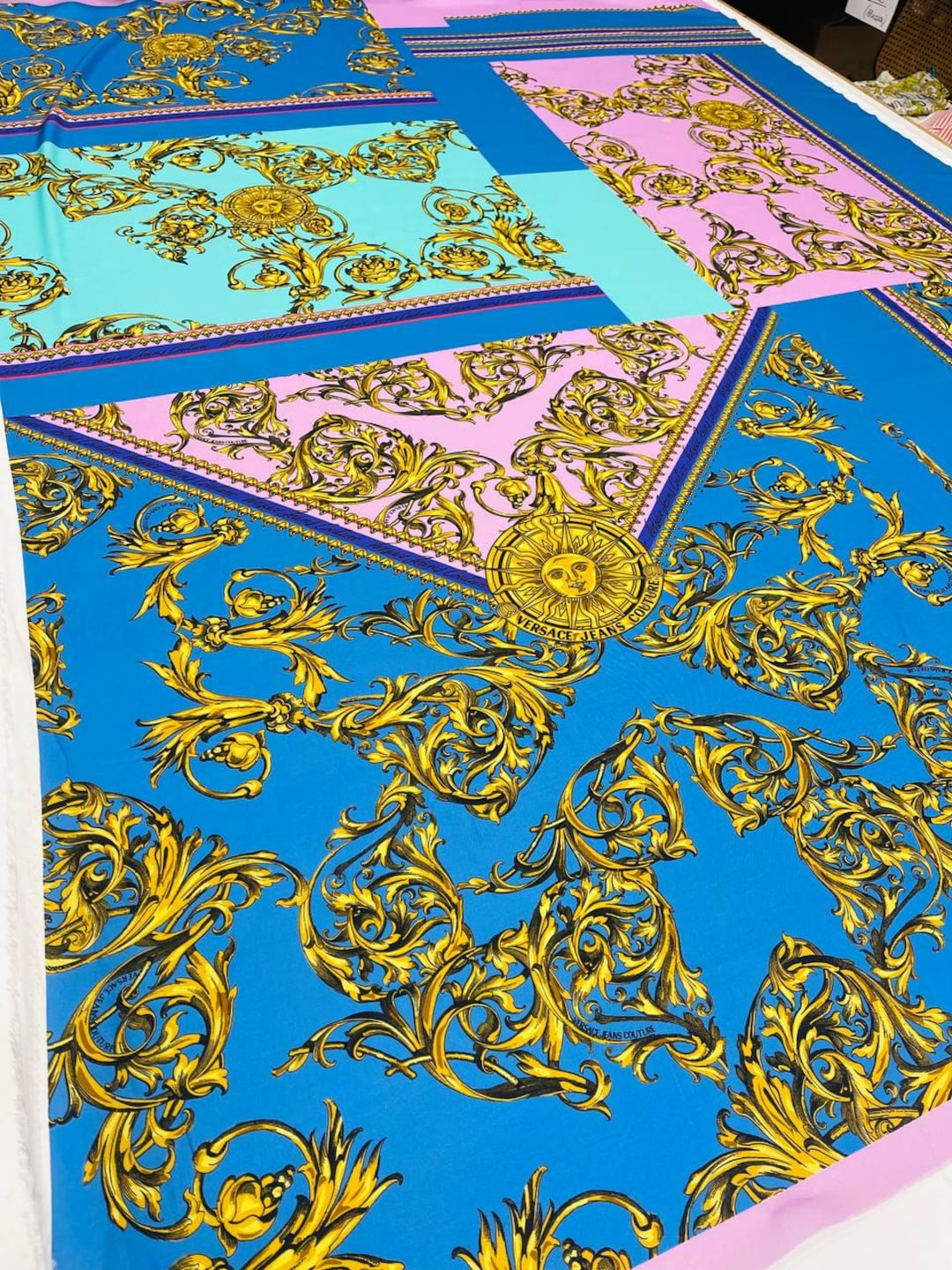 Photo inspiration: Gorgeous Viscose Fabric Decorative Panels Reference: Large Viscose Fabric Panel Luxury Italian Baroque Print 80X56 Inches