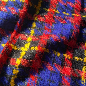 Couture Tweed Boucle Fabric, Luxury Fabric Price is for one yard.