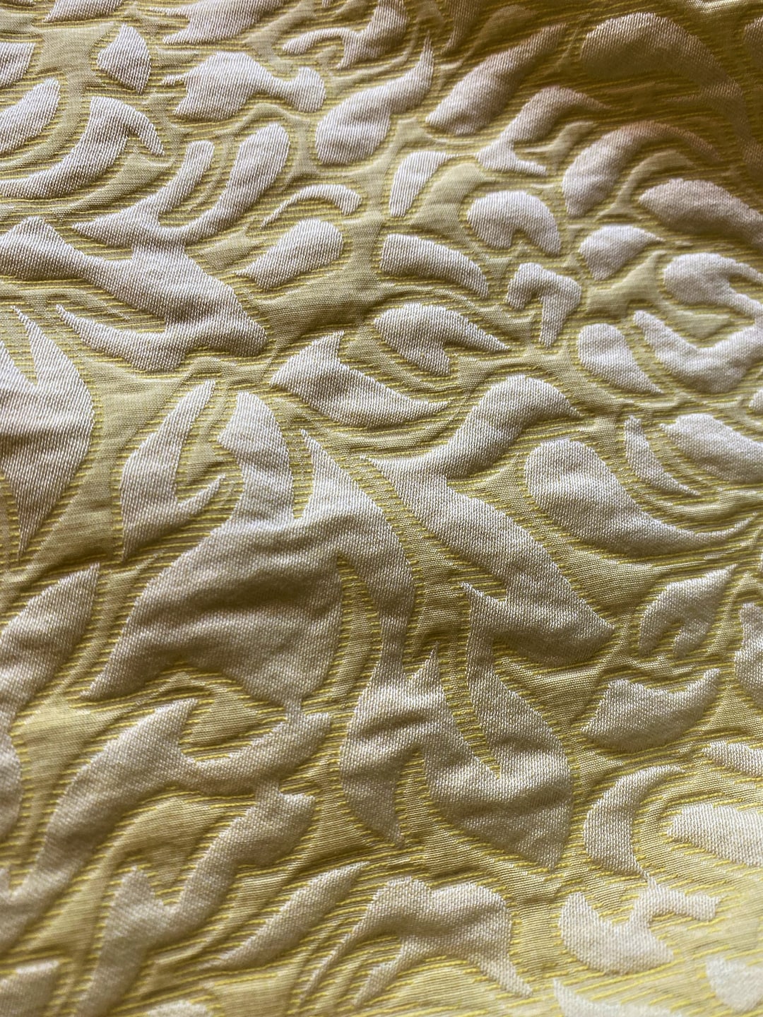 Yellow - Prewashed Cotton Jacquard Precut Fabric (2 meter) 43