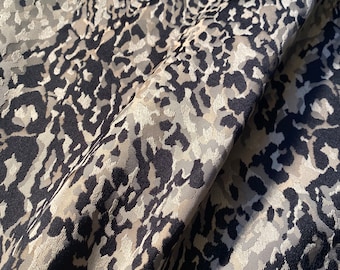 1 1/3 yards Animal Print Jacquard Fabric, Luxurious Italian Fabric by Yard, Designer Fabrics.