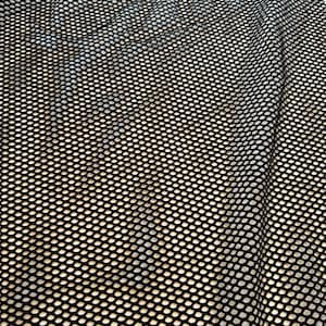 Black Fishnet Mesh Fabric, Luxury Italian Fabrics by Yard.