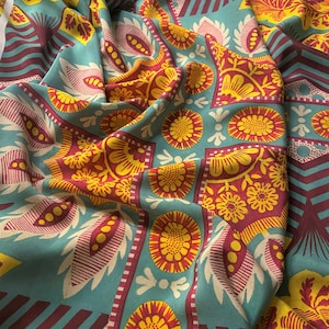 Silk Crepe de Chine Fabric Panel (repeat), Italian Fabric by Panel.