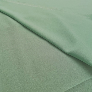 May include: A piece of light green fabric with a textured surface.
