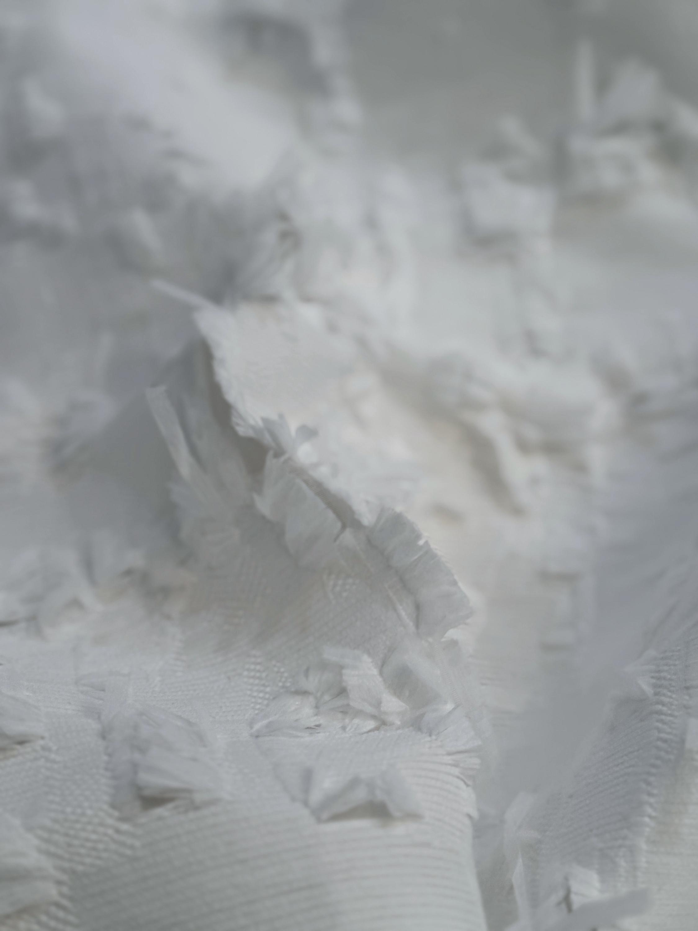 Polyester Fabric Ripped White Ripped Cotton/polyester Fabric - Luxury Italian Designer Fabric ...