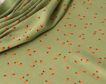 Viscose Fabric in  Pear Green, Luxury Italian fabrics by Yard, Price is per Yard.