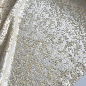 Beige Italian  Double-Sided Wool Jacquard Fabric, Luxury Italian Fabrics by Yard.