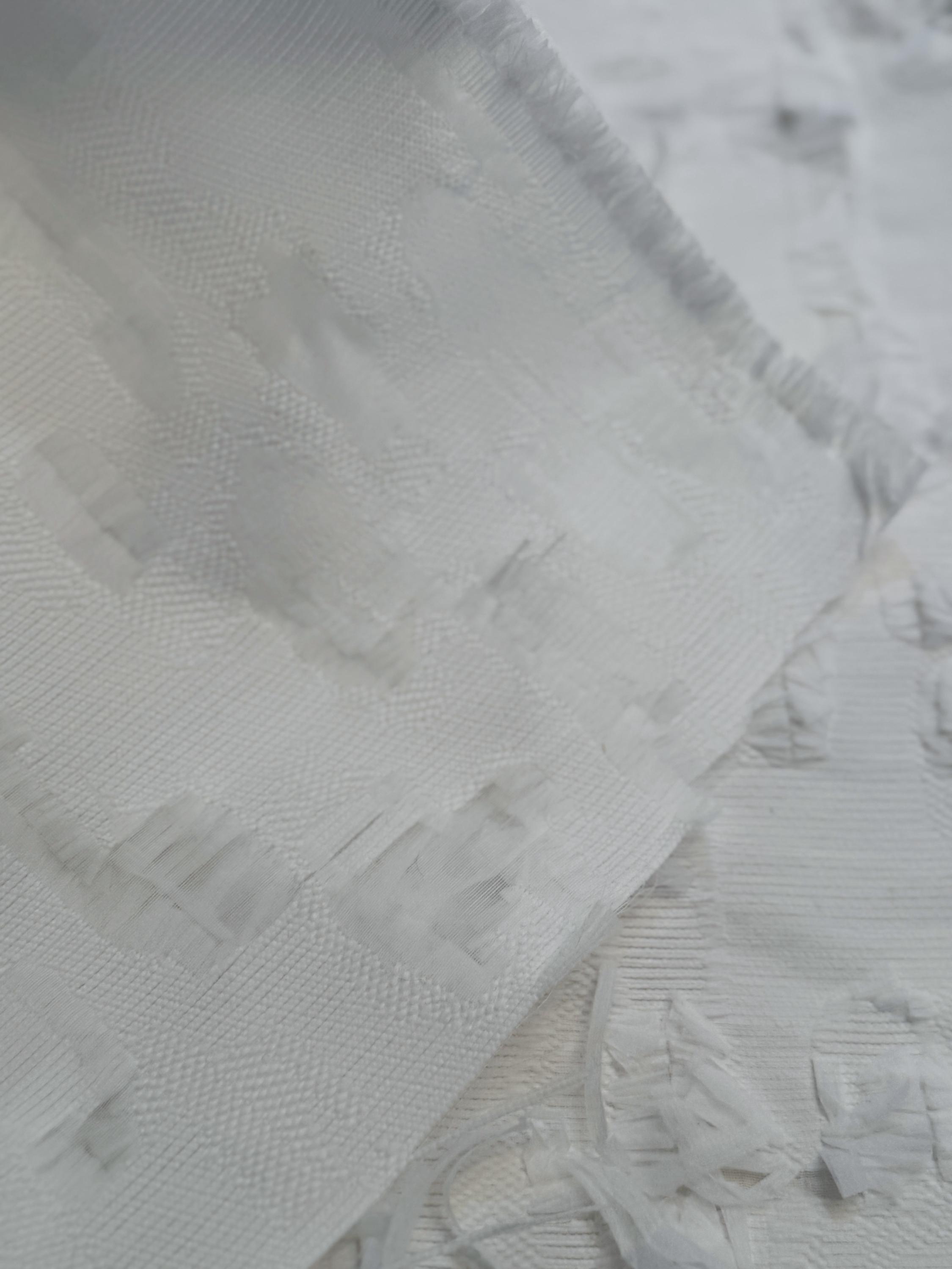 Polyester Fabric Ripped White Ripped Cotton/polyester Fabric - Luxury Italian Designer Fabric ...