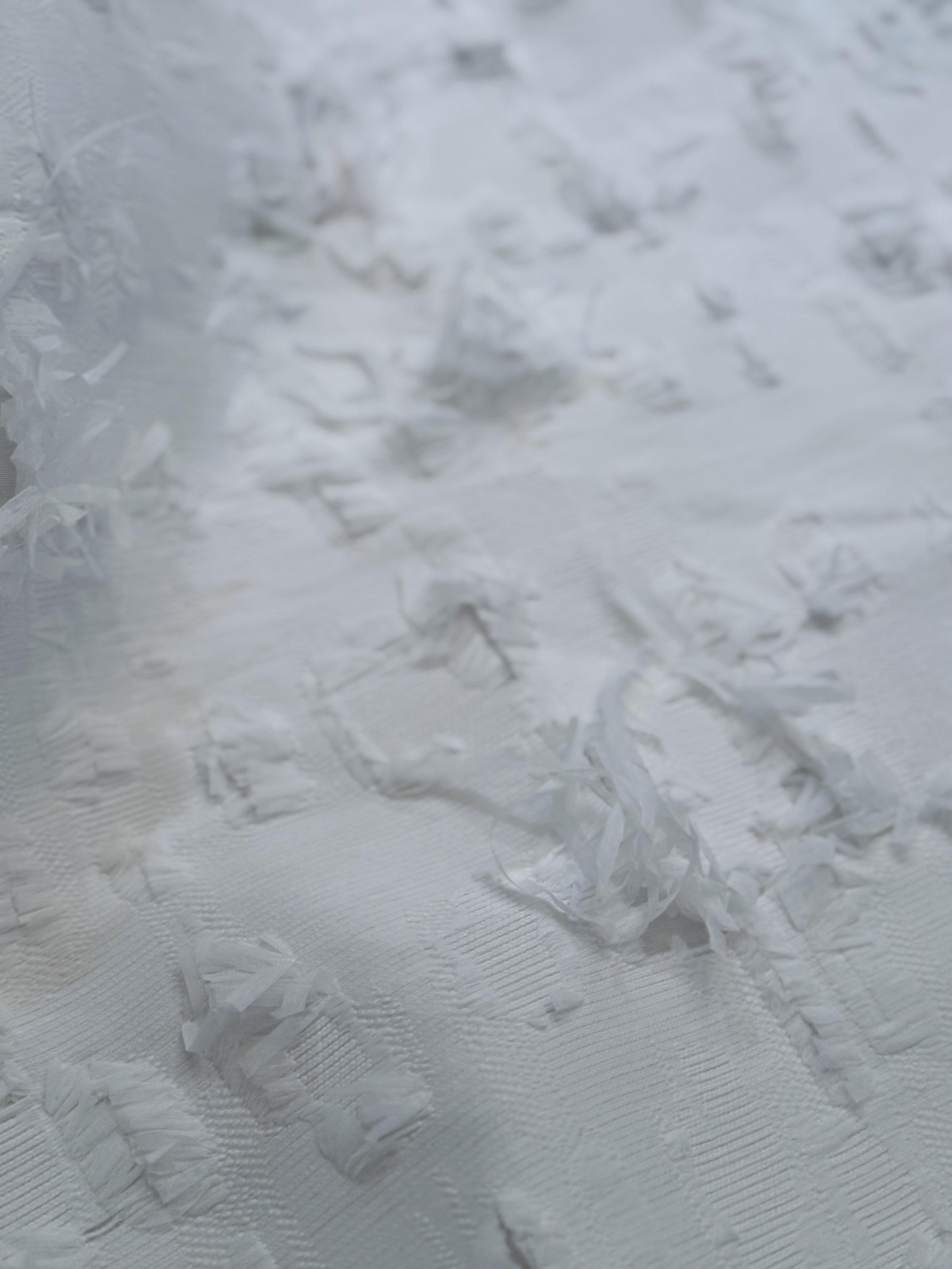 Polyester Fabric Ripped White Ripped Cotton/polyester Fabric - Luxury Italian Designer Fabric ...
