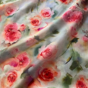 Silk/Cotton Voile Fabric, Italian Fabric by Yard, Price is for ONE yard.