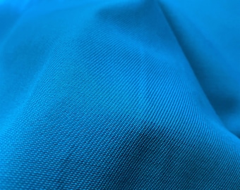 Sapphire Blue Cotton Gabardine Fabric - Italian Woven Material By The Yard