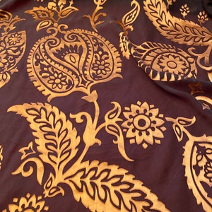 Couture Silk Chiffon Devore Fabric, Luxury Italian Fabrics by Yard, Designer Fabric.