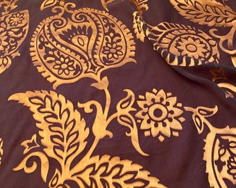 Couture Silk Chiffon Devore Fabric, Luxury Italian Fabrics by Yard, Designer Fabric.