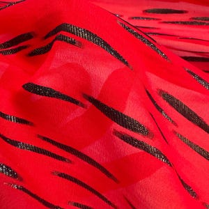 Couture Silk with Strikes of Lurex Fabric, Premium Quality, Luxury Italian Fabrics by Yard.