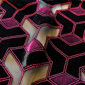 Silk Devore/Burnout Fabric, Italian Fabric by Yard, Price is for ONE yard.