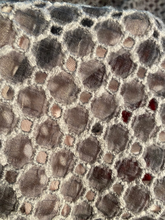 Couture French Cotton Batiste with Wool Embroidery, Price is for one yard.