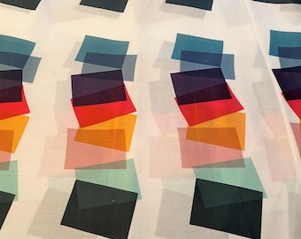 Two Yards of Luxury Printed Cotton, Italian Fabric by Yard, Designer Fabrics.