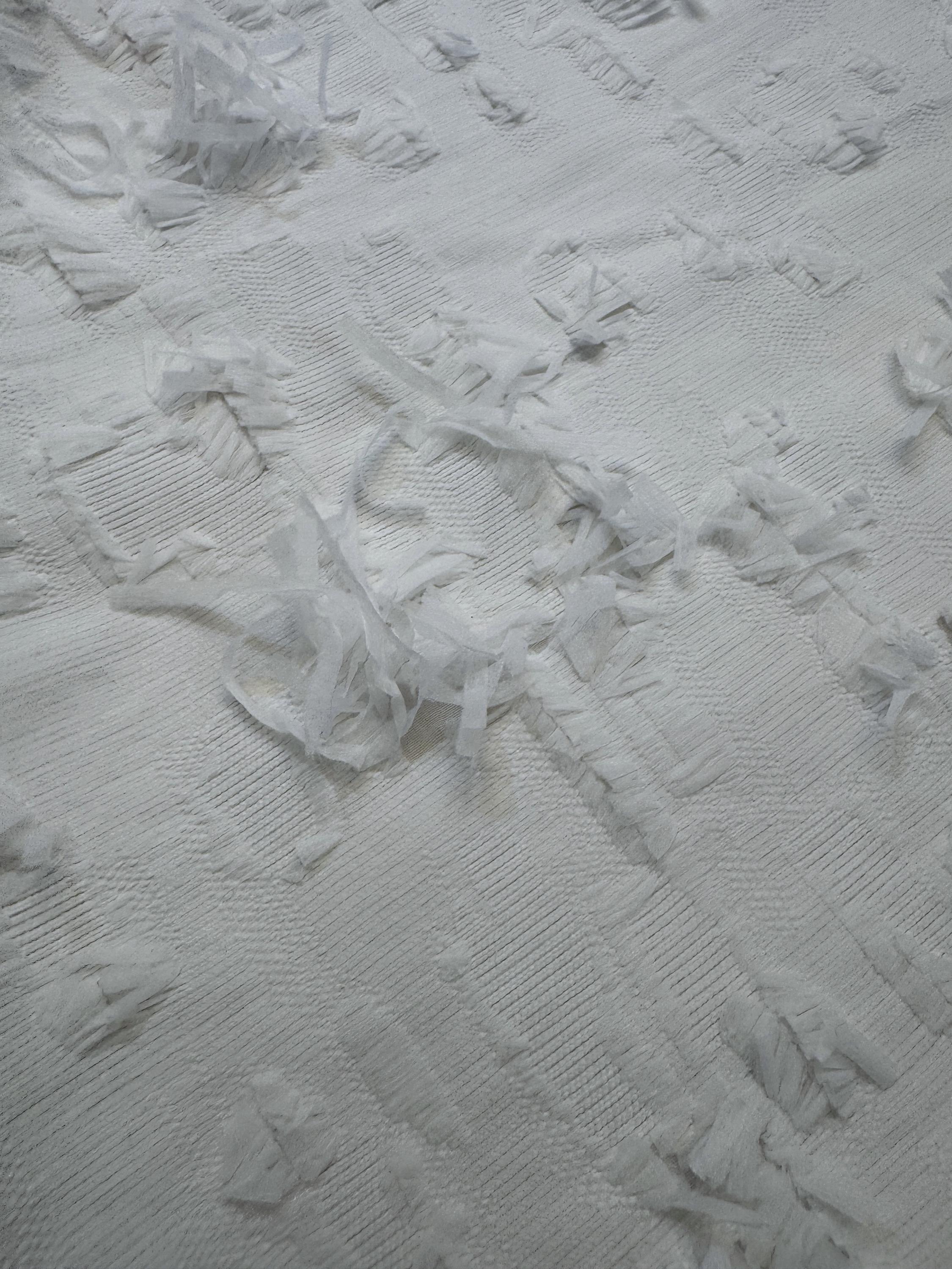 Polyester Fabric Ripped White Ripped Cotton/polyester Fabric - Luxury Italian Designer Fabric ...