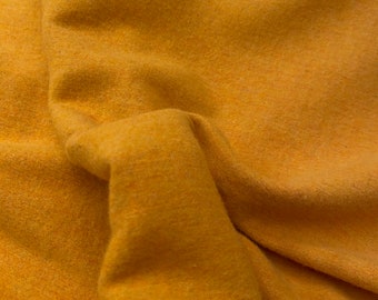 Royal Orange Wool Cotton Blend Textured Fabric, Italian Suiting by Yard
