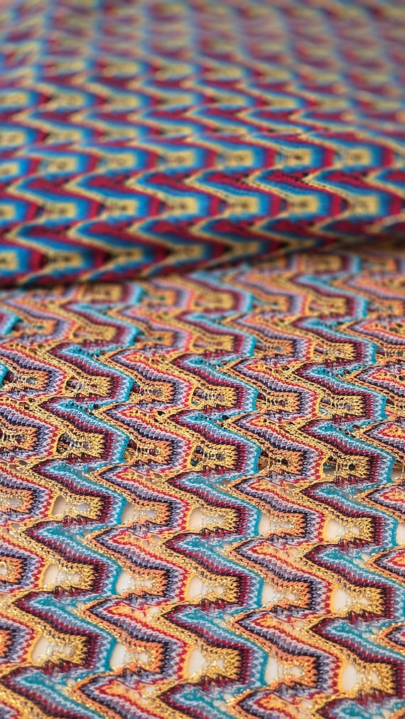 Gold Thread Jersey Knit Fabric: Luxury Italian Cotton Blend