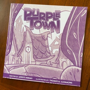 ¡Bienvenido a Purple Town: un libro infantil divertido y colorido!