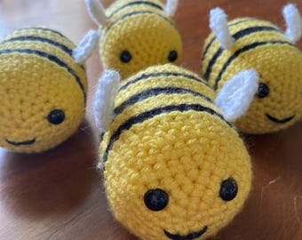 Adorable Handmade Crochet Bumble Bees!