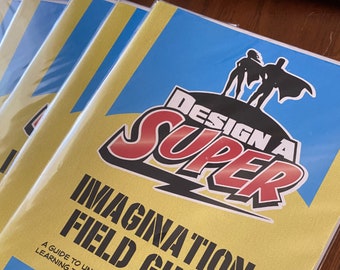 Design-A-Super Imagination Field Guide – Drawing Book & Hair Reference Poster Bundle