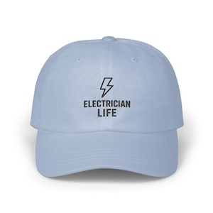 Embroidered Cap Electrician Life Lightning Bolt Hat, Gift for Electricians, Funny Hat for Men Women, Electrician Gift Hat, Worker Hat