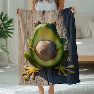 Avocado Frog Blankets, Funny Food Blankets, Cute Animal Blankets, Unique Design Blankets, Decorative Blankets, Novelty Blankets