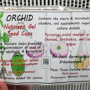 Orchid Culture Gel Cups – Pre-Sterilized, Ready-to-Use Growing Medium for Seeds, Cloning, Classroom, and DIY Labs
