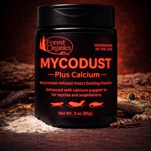 Suplemento para insectos MycoDust + Calcium™ para alimentación de reptiles / Polvo enriquecido con calcio para grillos, cucarachas Dubia y gusanos de la harina