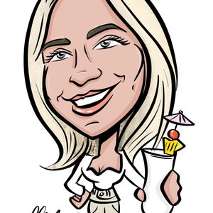 Personalised Caricature/Colour/Caricature Portrait/Digital Drawing/Drawing From Photo/Custom Gift/Colour Drawing/quirky/Unique