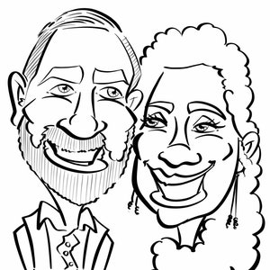 Caricature/ Digital/ Portrait/ Black and White/ Personalised/ Custom ...