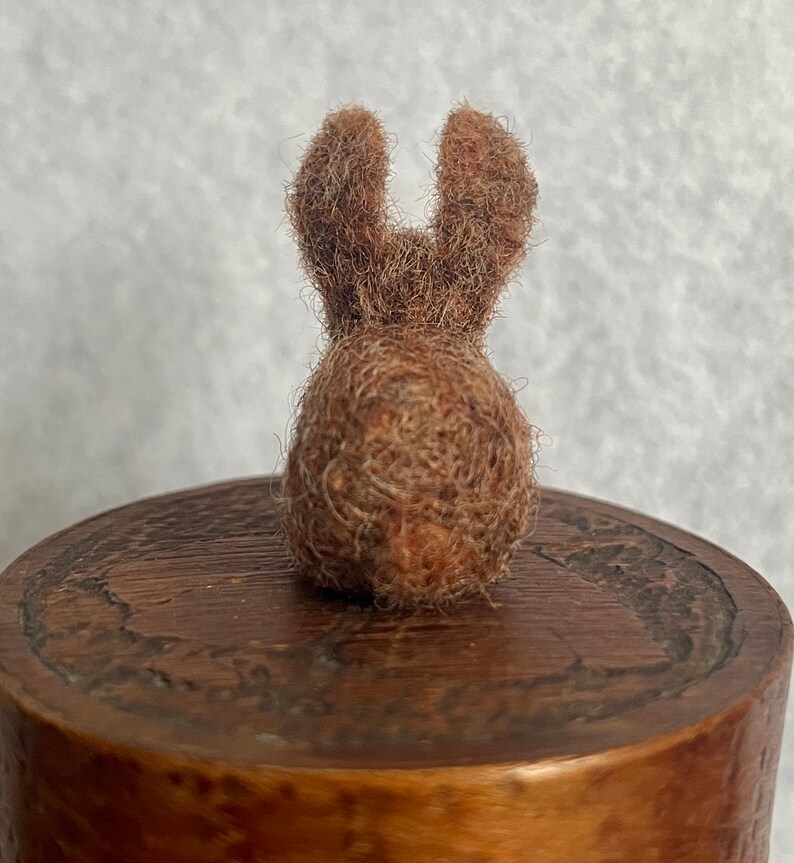 Tiny Bunny Rabbit Soft Sculpture Needle Felted Wool Handmade Easter ...