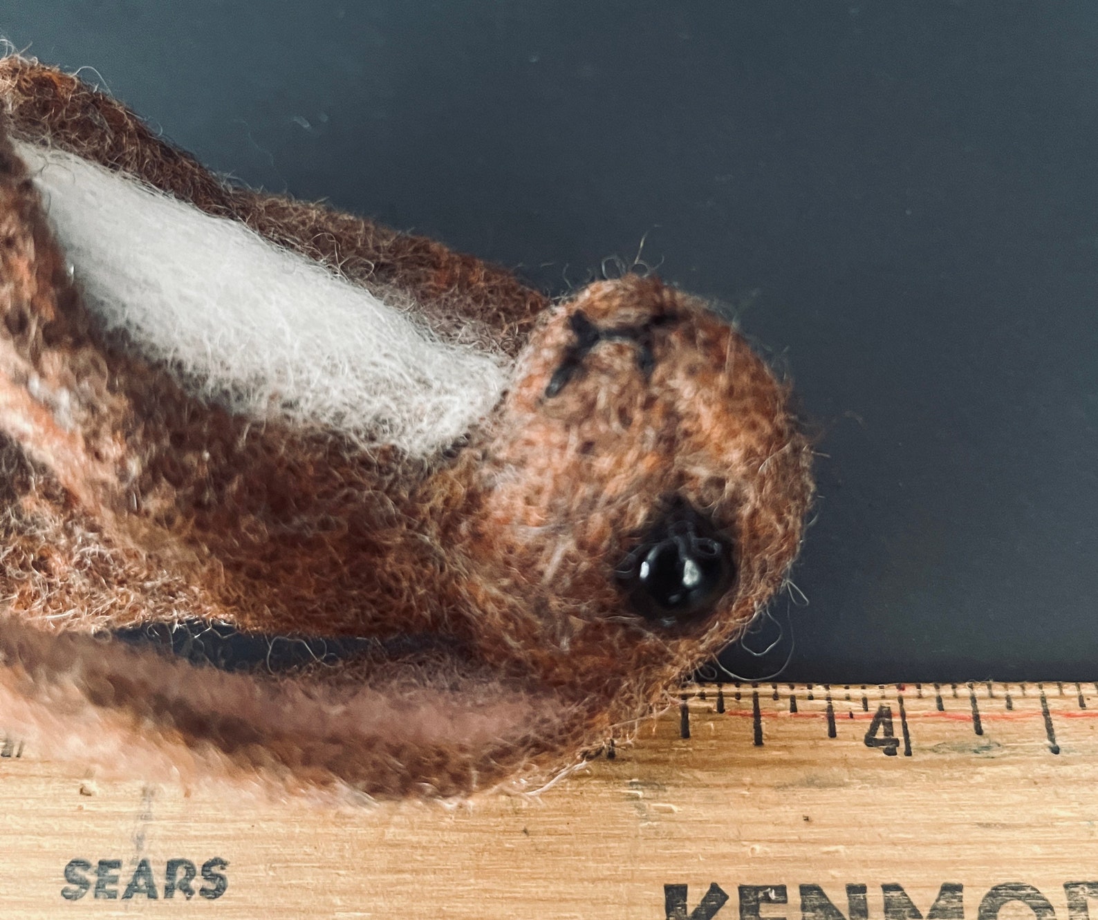 Fabric Art Lop Eared Bunny Rabbit Needle Felted Wool Handmade - Etsy